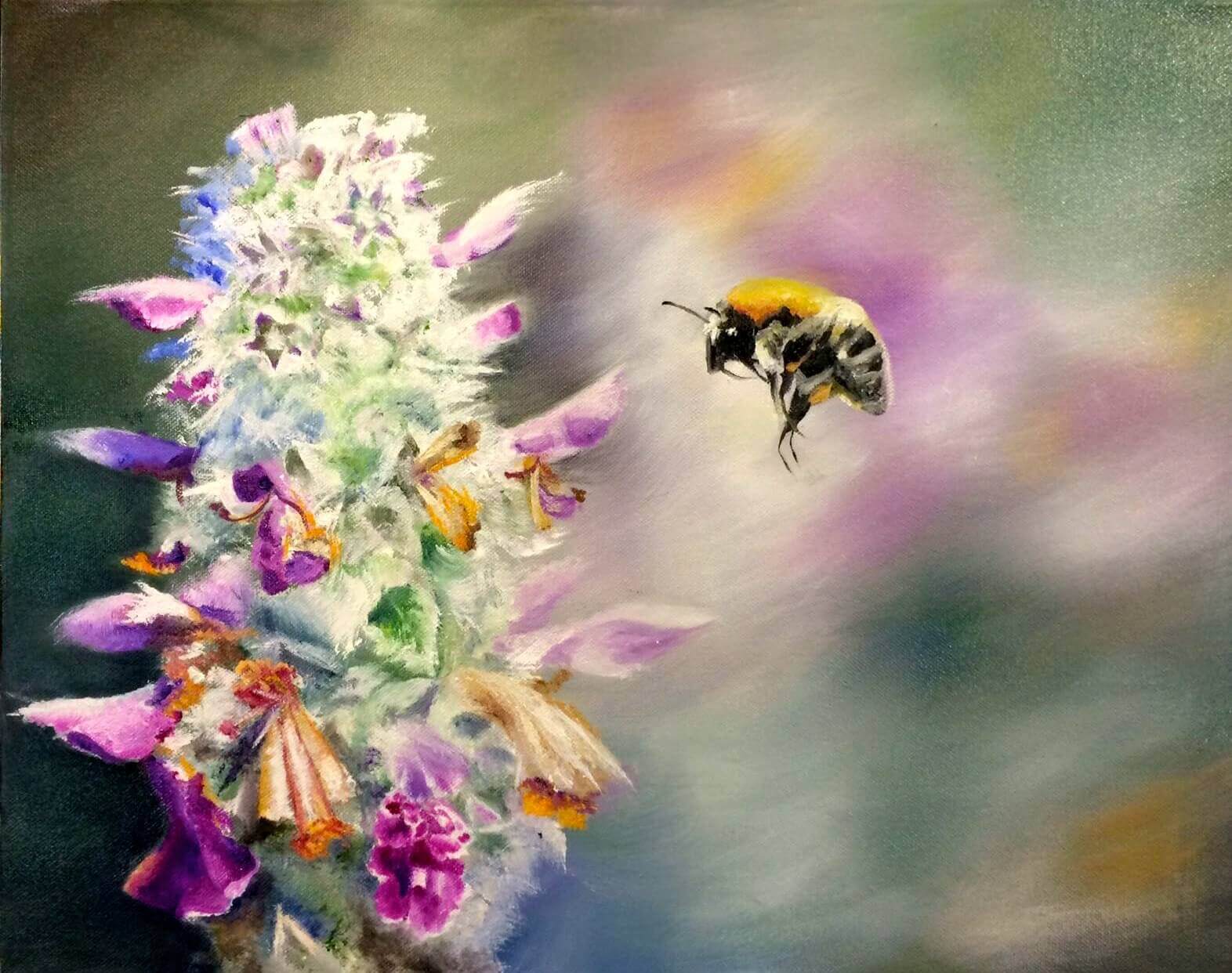 _The Nectar Hunt_ 16X20 _Sold_
